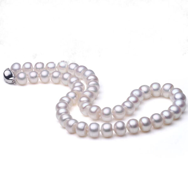 Collar de perlas y broche de plata - Imagen 9