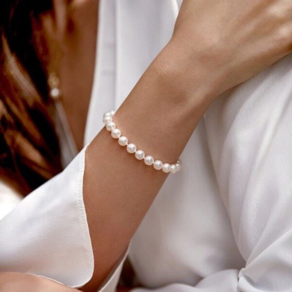 Brazalete de perlas naturales calidad AAAA y fino broche de plata ley .925 certificada - Imagen 12