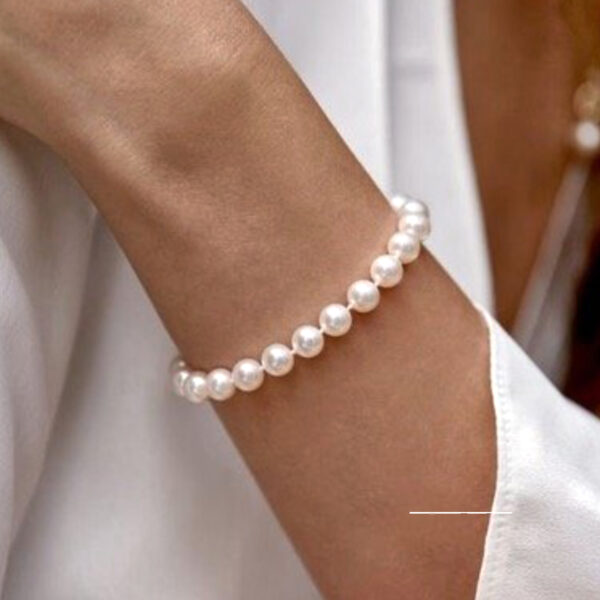 Brazalete de perlas naturales calidad AAAA y fino broche de plata ley .925 certificada - Imagen 11