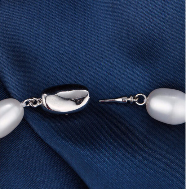 Brazalete de perlas naturales calidad AAAA y fino broche de plata ley .925 certificada - Imagen 7