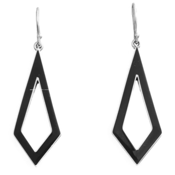 Aretes de prismas esmaltados de plata - Imagen 5